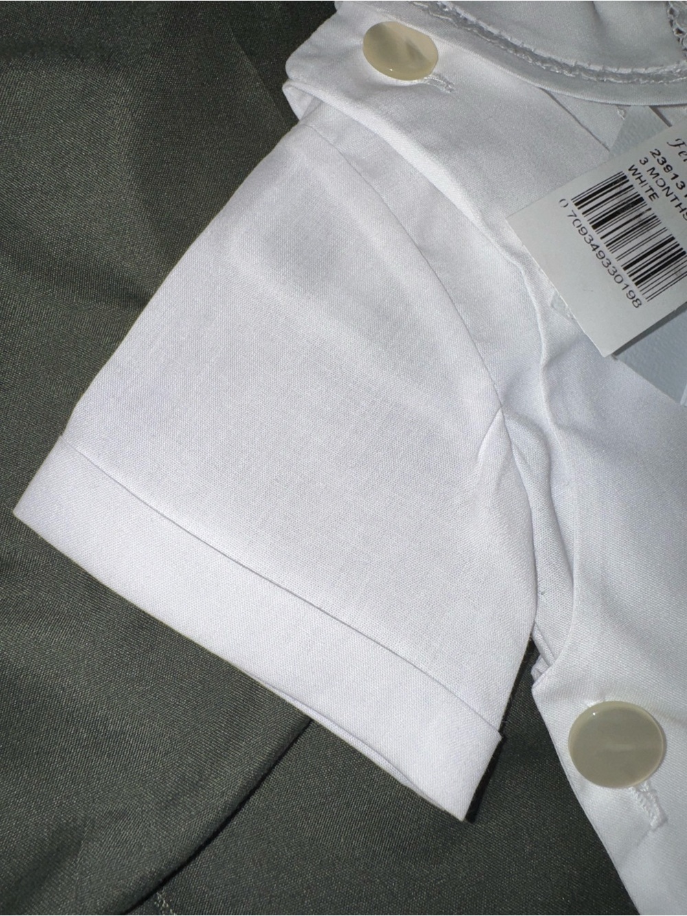 Feltman Bros White Embroidered Baby boy Romper; 3 months; NWT - Picture 5 of 6